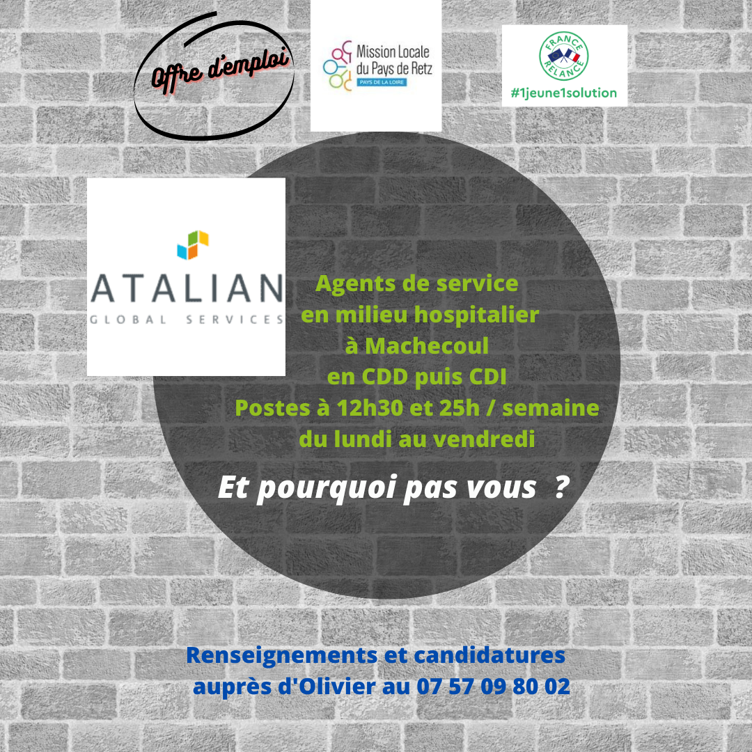 Recrutement agent de service