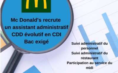 Recrutement Assistant(e) Administratif  McDonald’s