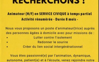 Service Civique Animateur Séniors